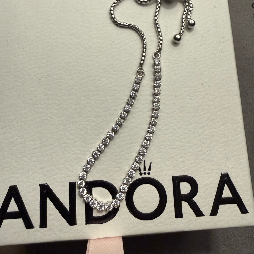 Pandora Sparkling Slider Tennis Bracelet - Picture 2 of 5